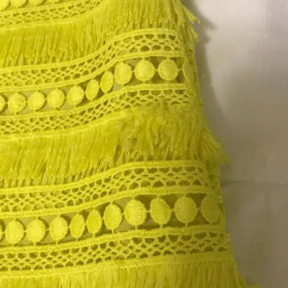 J crew yellow tassel fringe embroidered dress - Picture 7 of 8